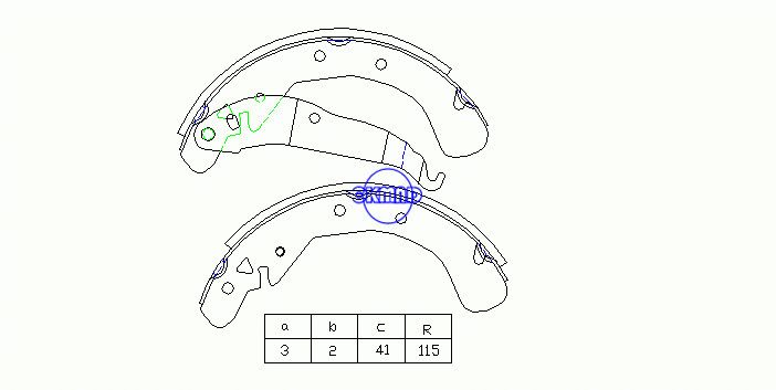 SATURN LS LW Series CHEVROLET OPEL VAUXHALL ASTRA Sapatas de freio a tambor FMSI:1516-S751 OEM:1605064 FSB545 GS8637, OK-BS459